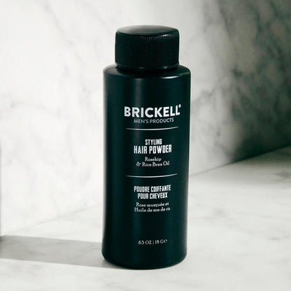 Brickell hair styling powder texture and application demonstration