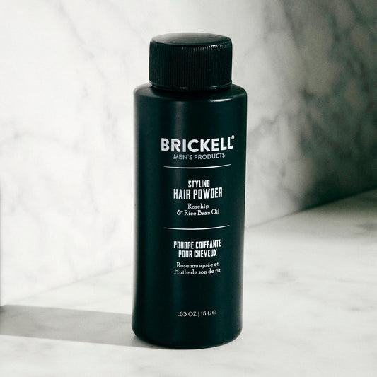 Brickell hair styling powder texture and application demonstration