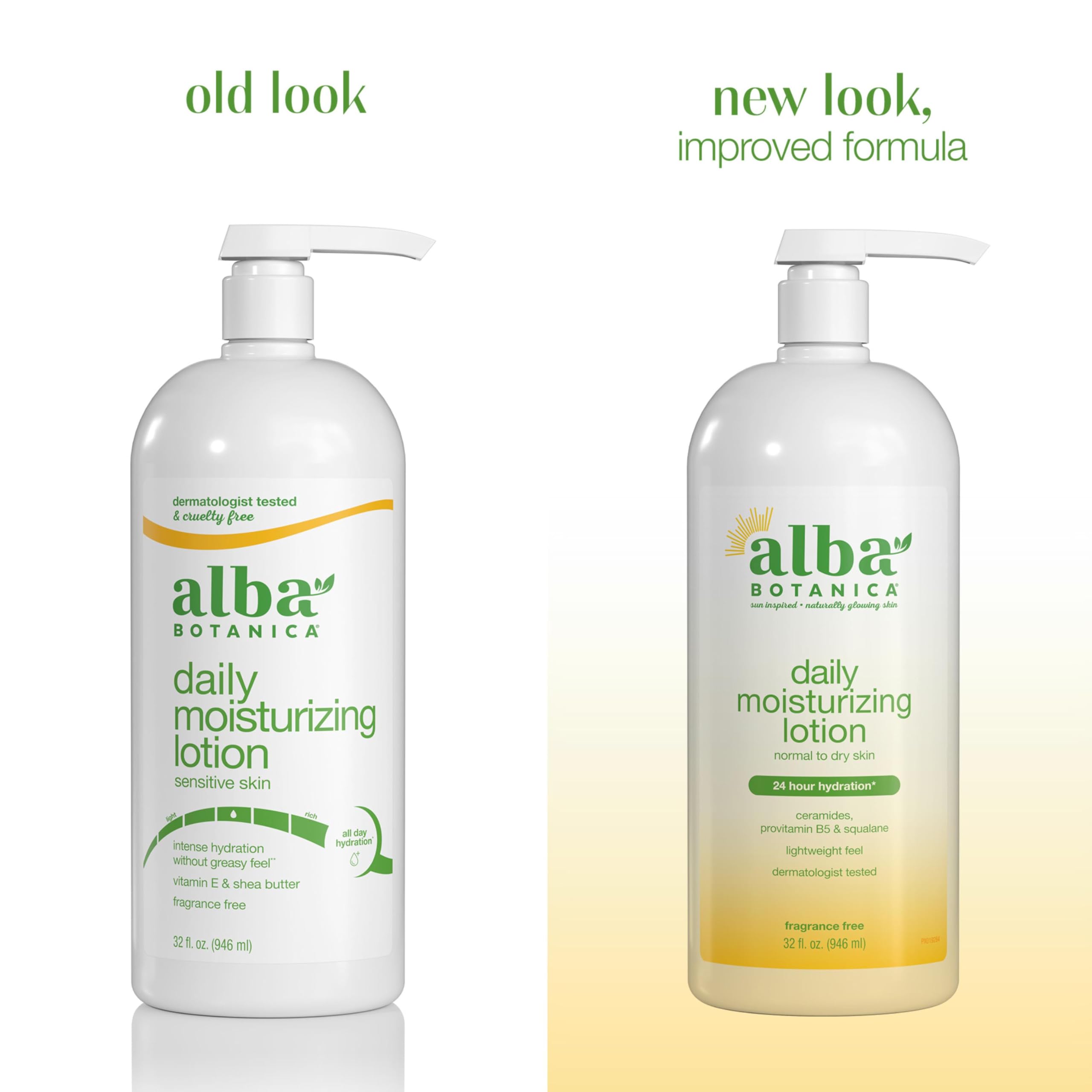 Alba Botanica sensitive skin lotion ingredients and product label