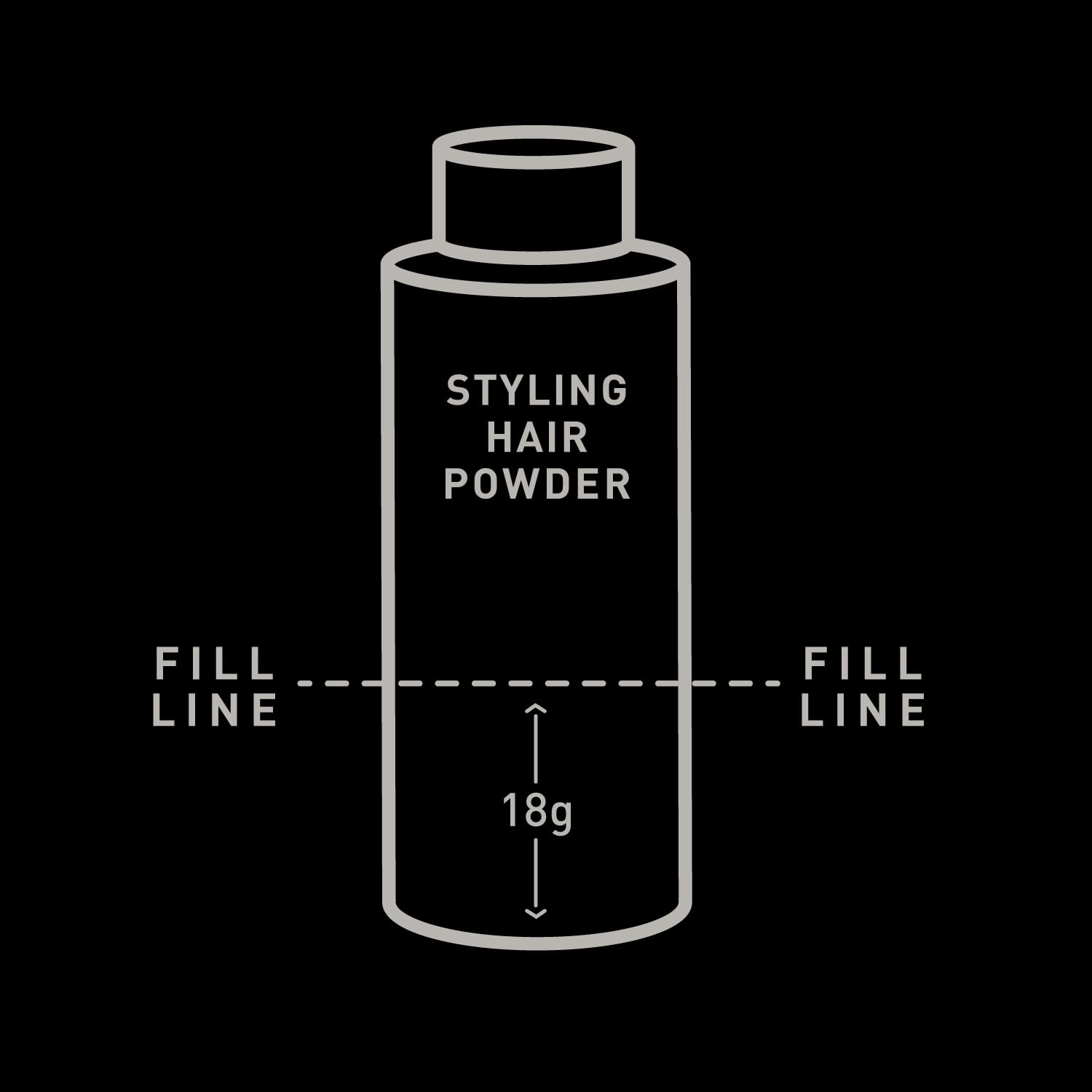 Back of Brickell styling powder bottle showing ingredients