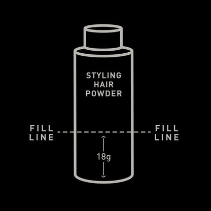 Back of Brickell styling powder bottle showing ingredients