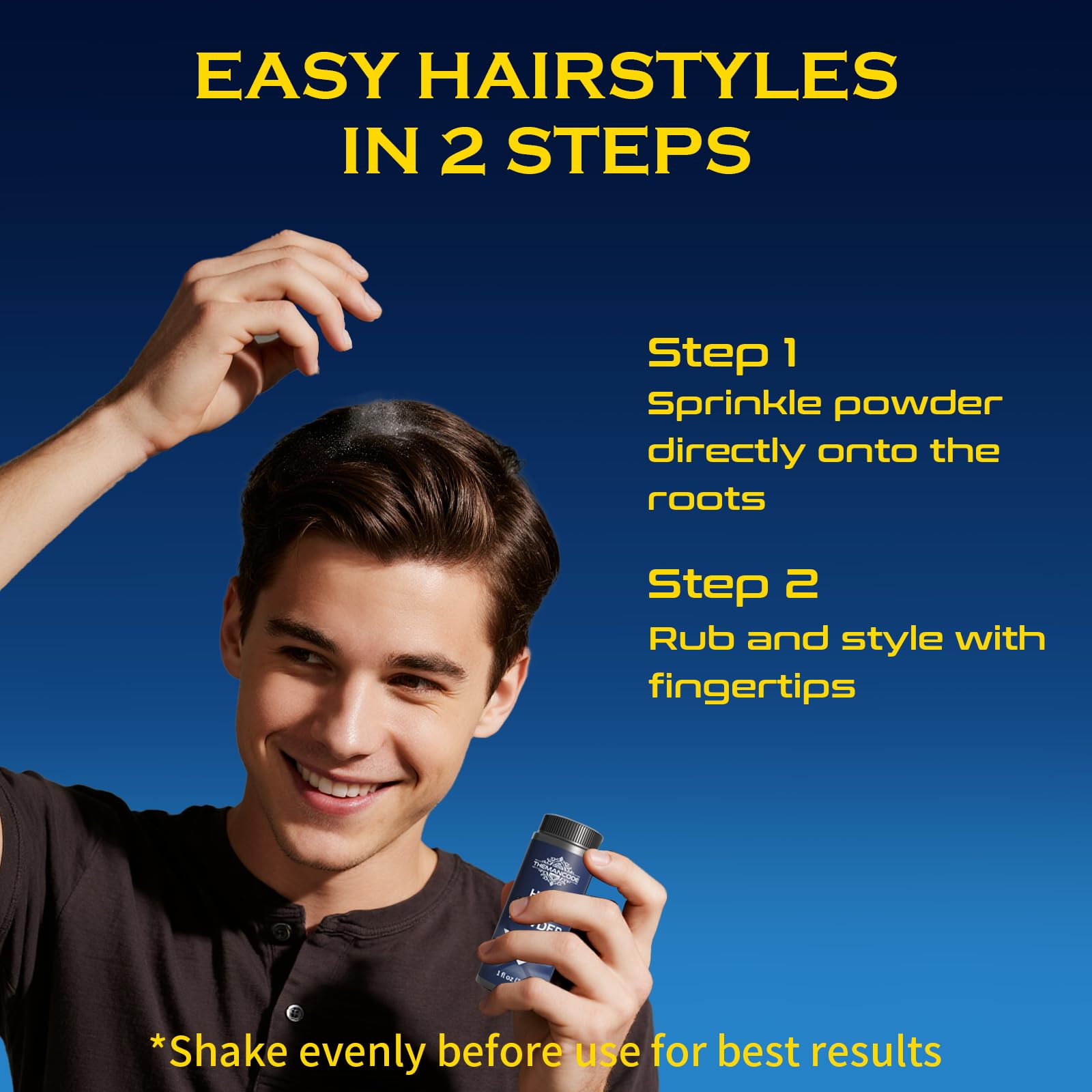 Close up of hair texture powder for volume