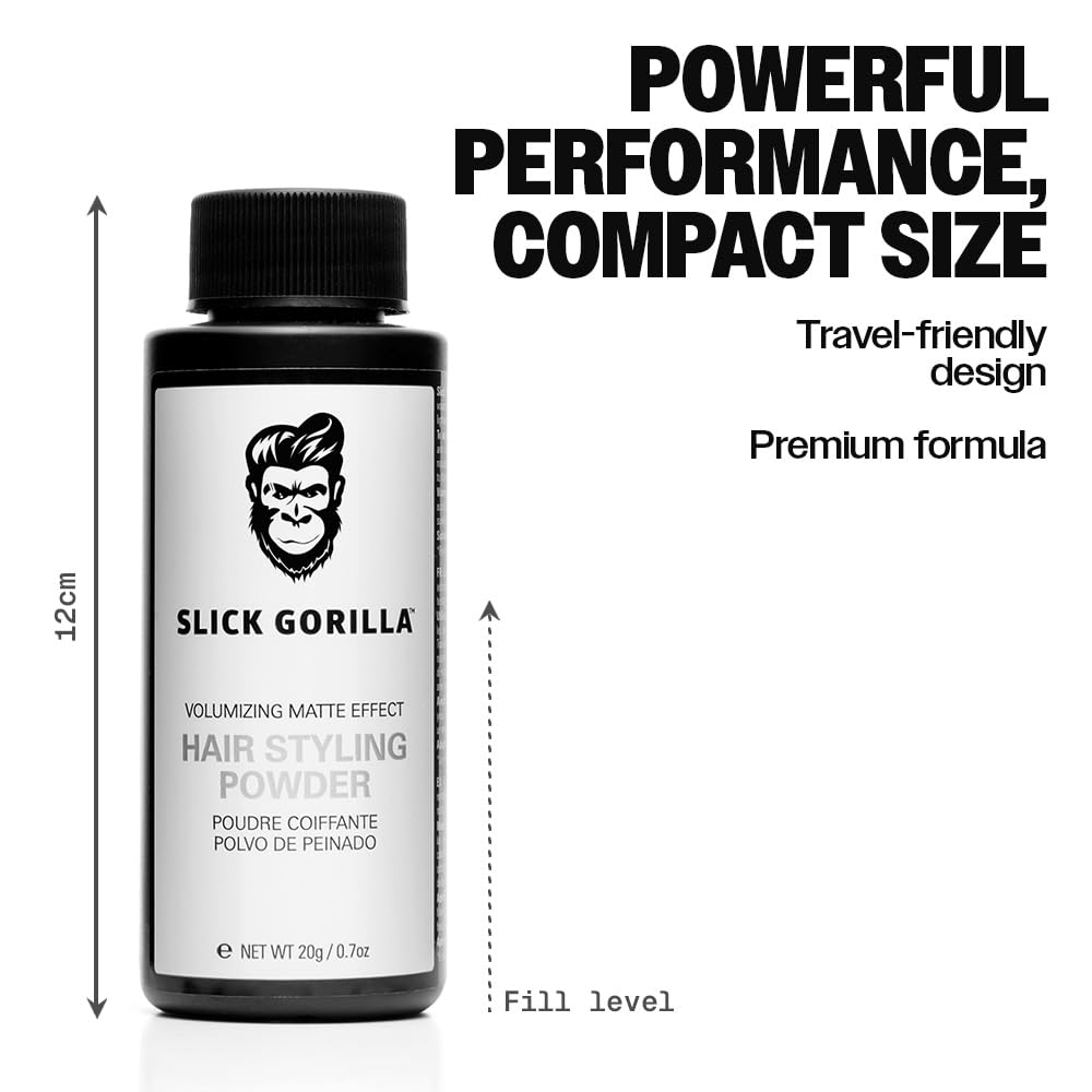 Professional hair styling with Slick Gorilla powder