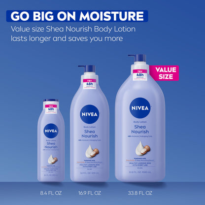 Nivea Shea Nourish Body Lotion for dry skin set