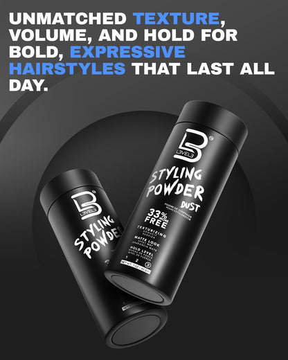 Side profile of L3 Level 3 Styling Powder bottle