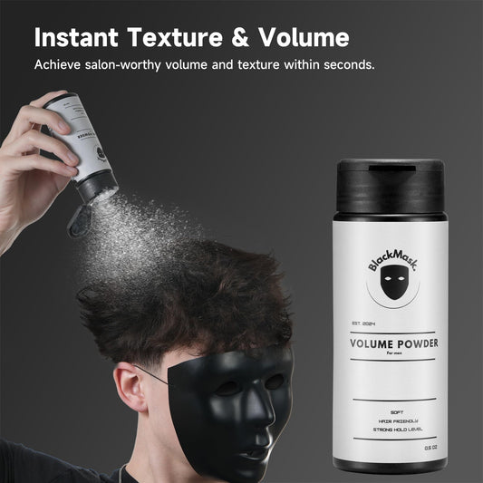 BlackMask hair styling powder container size comparison