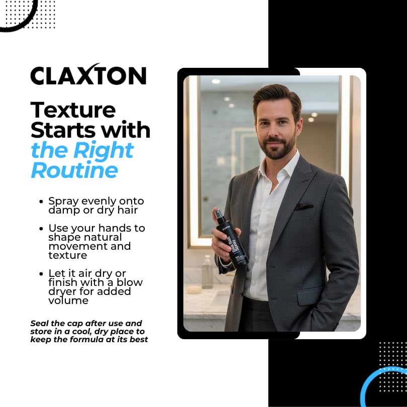 Claxton beach waves styling mist highlighting matte finish texture