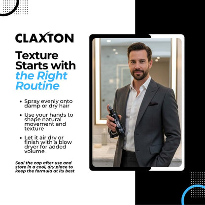 Claxton beach waves styling mist highlighting matte finish texture