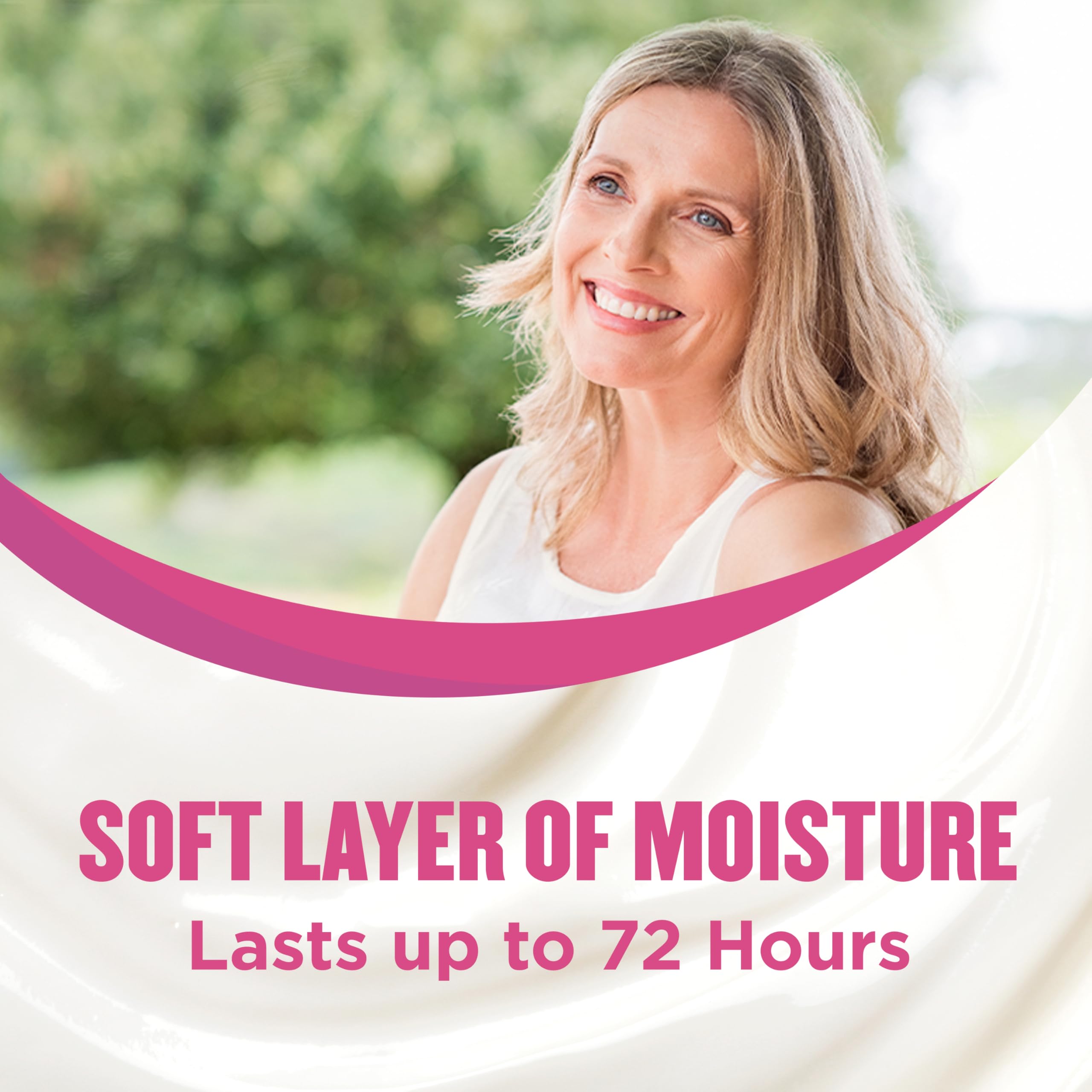 Dermatologist tested Gold Bond plumping collagen lotion with jojoba oil and grapeseed oil ingredients highlighted.