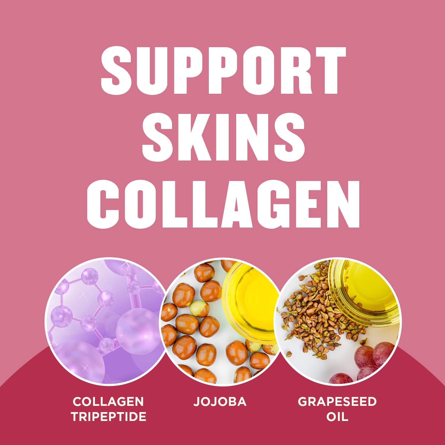 Back label of Gold Bond Plumping Collagen Body and Face Serum Lotion detailing vitamins and moisturizers.