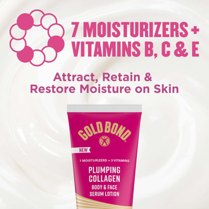 Gold Bond daily hydrating collagen cream for dry skin restoration and anti aging care.
