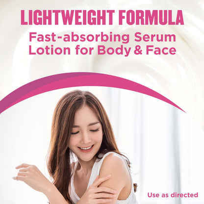 Authentic USA imported Gold Bond cherry blossom scent plumping collagen serum lotion for body application.