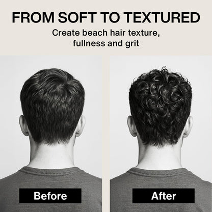 Matte finish texturizing salt spray for natural volume