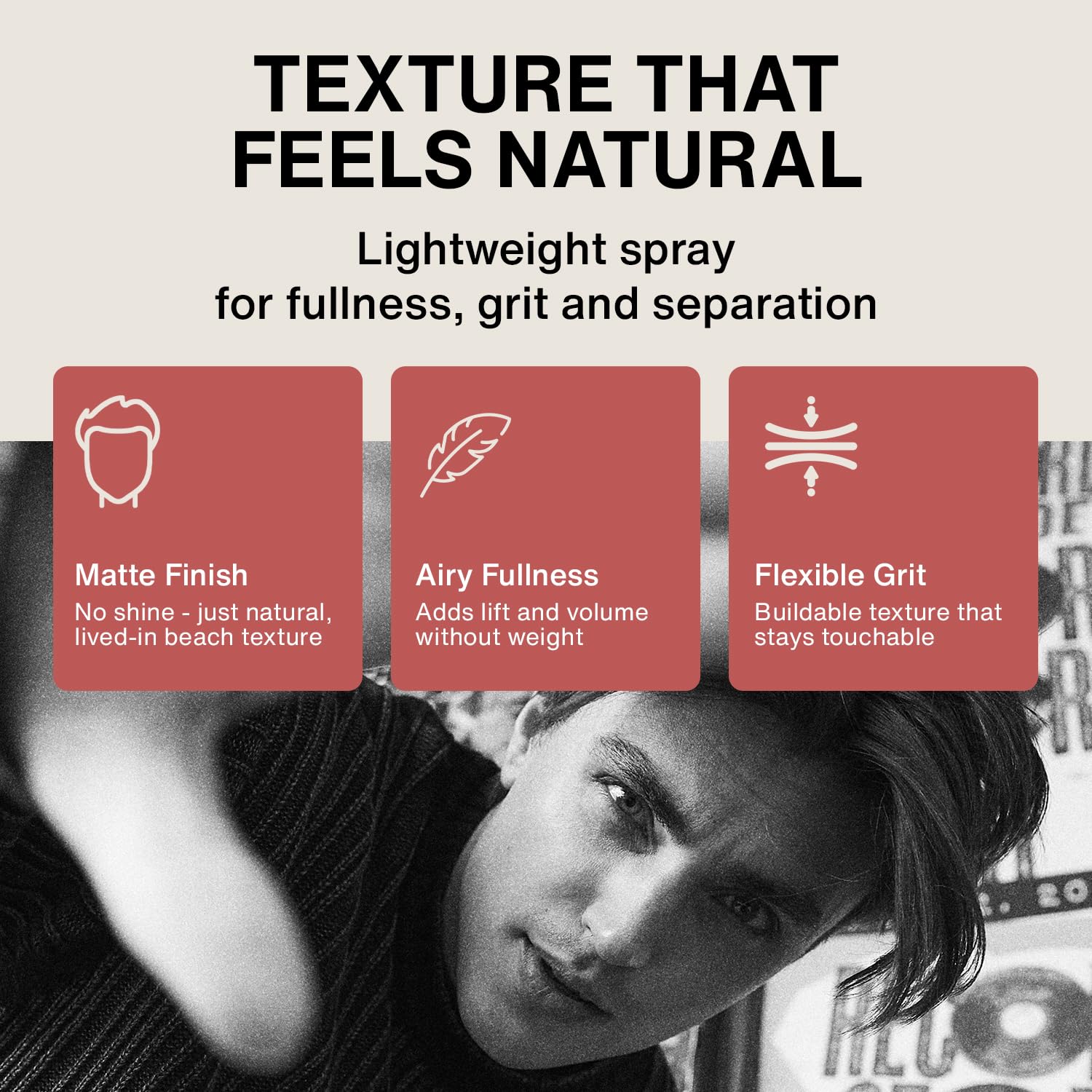 Kings Domain texture spray for fuller and thicker hair