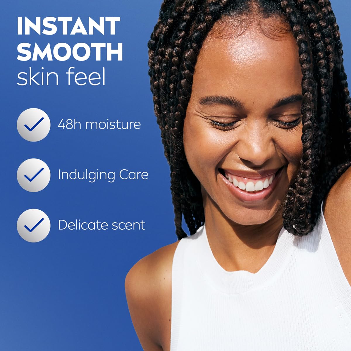 Back label of Nivea cherry blossom lotion showing ingredients