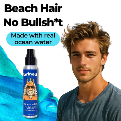 Brined texturizing spray bottle showing matte finish benefit for men and women