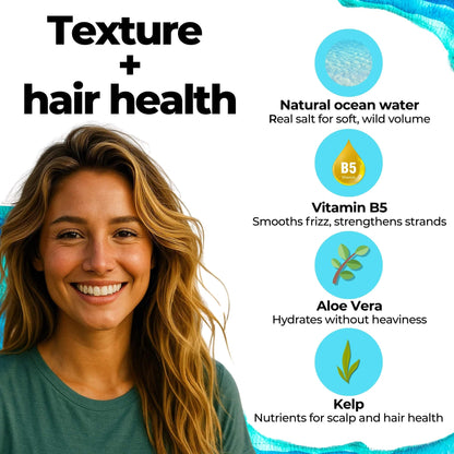 Four ounce bottle of Brined beach hair spray for natural waves and texture