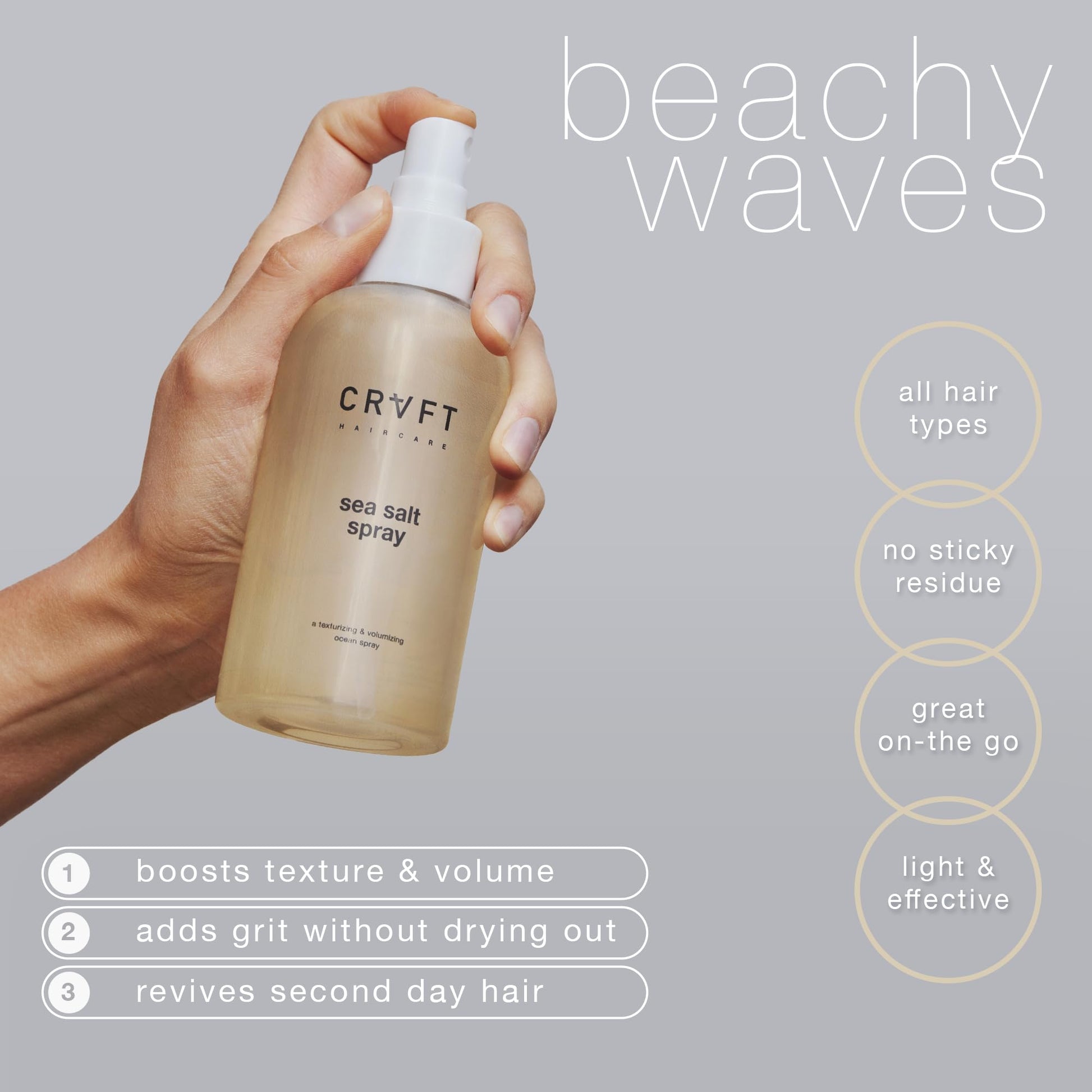 Crvft Sea Salt Spray 6.76 fluid ounces product packaging