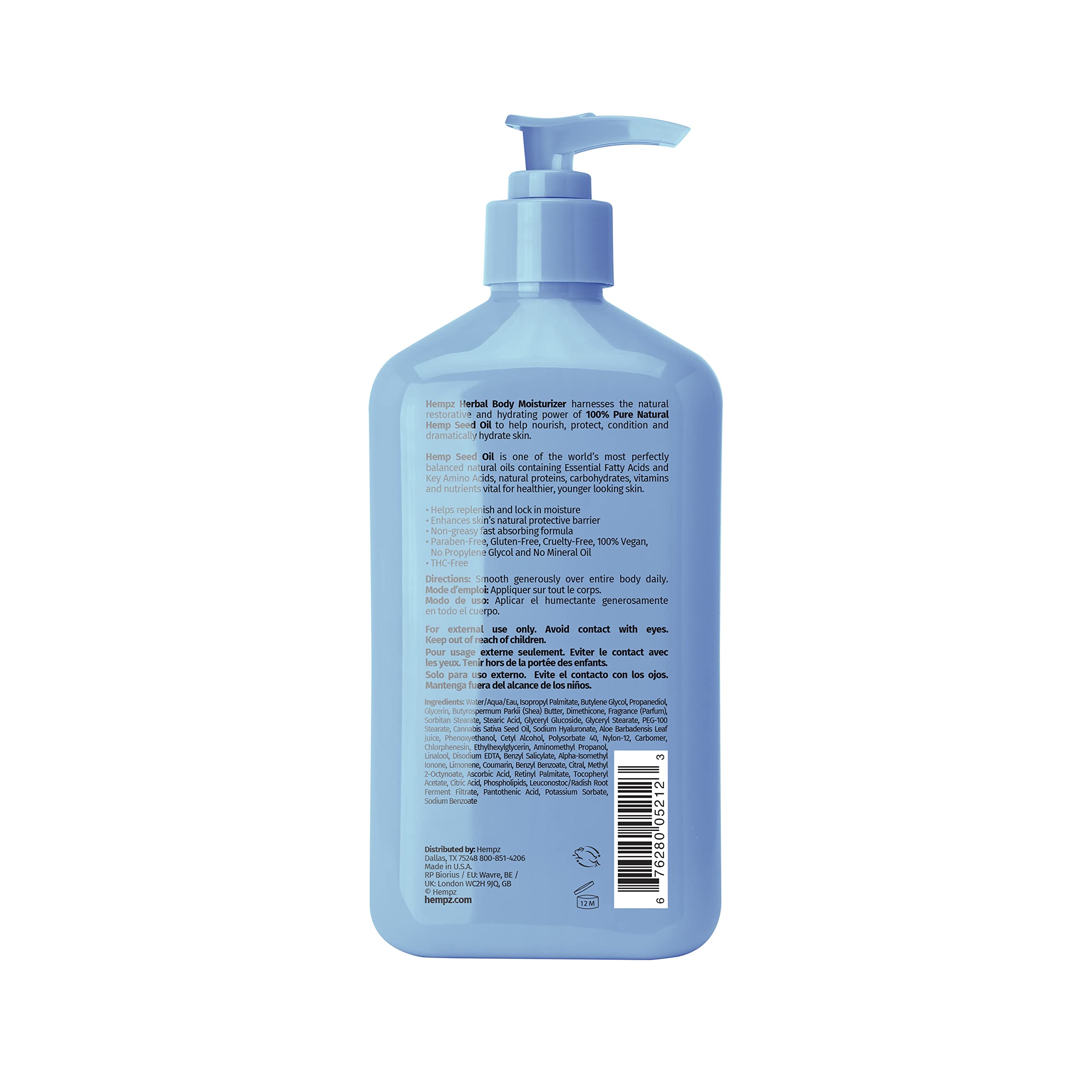Hempz Ocean Breeze 17 Fluid Ounce bottle with pump