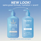 Hempz Ocean Breeze moisturizer back label ingredient details