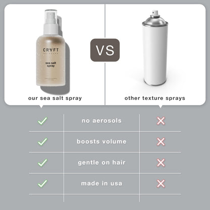 Professional hair styling salt spray for women