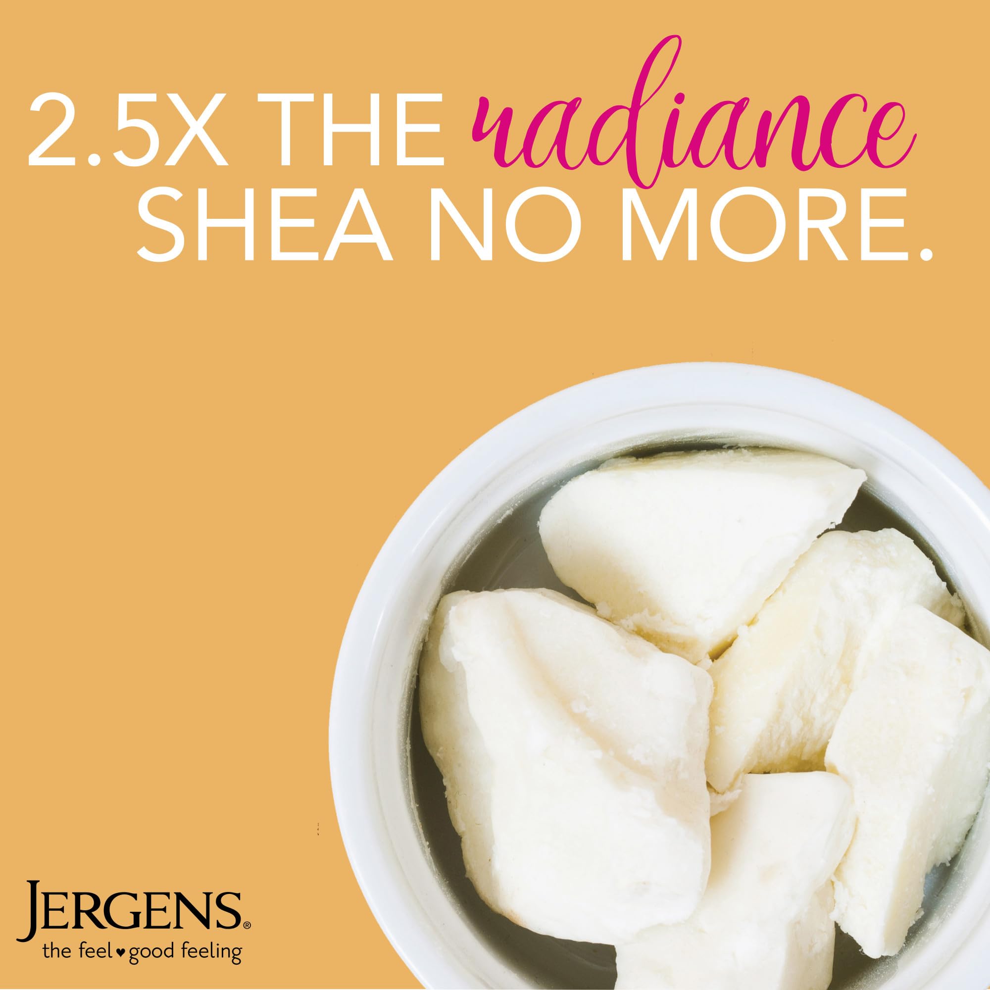 Jergens Shea Butter body lotion application on arm