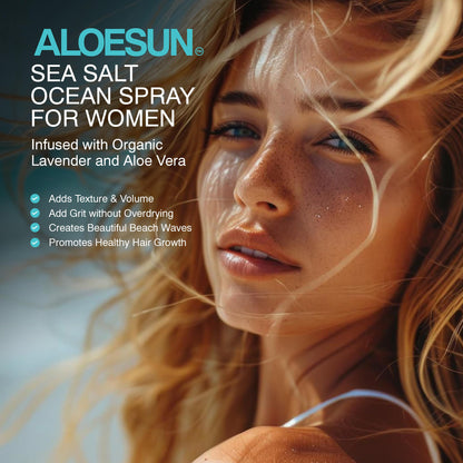 ALOESUN hair texturizer bottle showcasing premium USA imported packaging