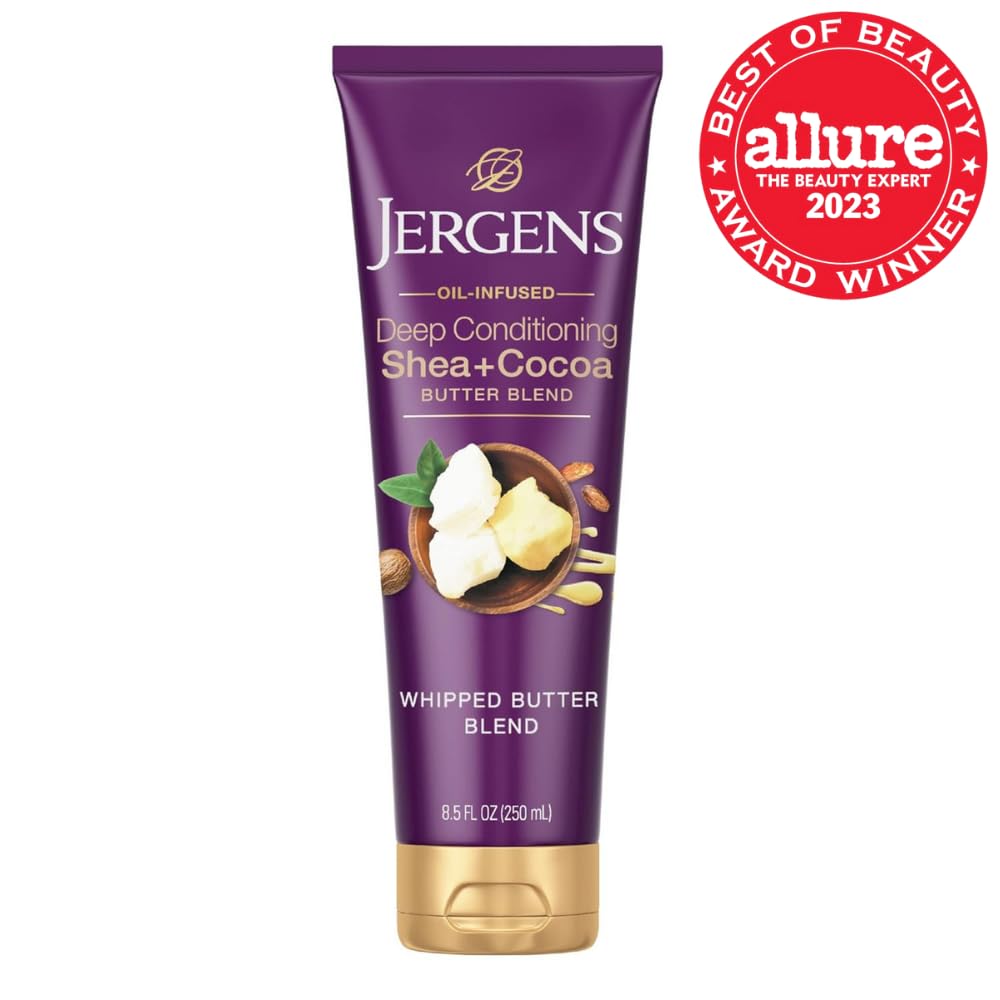 Close up of Jergens whipped body butter texture