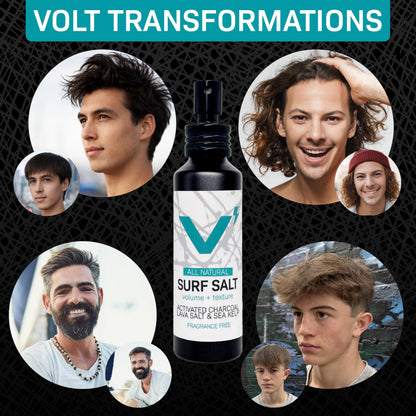 Premium texturizing spray enriched with activated charcoal and kaolin clay