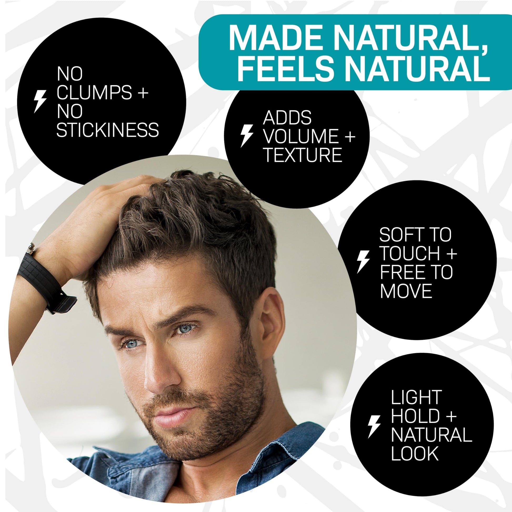 Travel-size 5 fluid ounce hair and beard styling spray close up