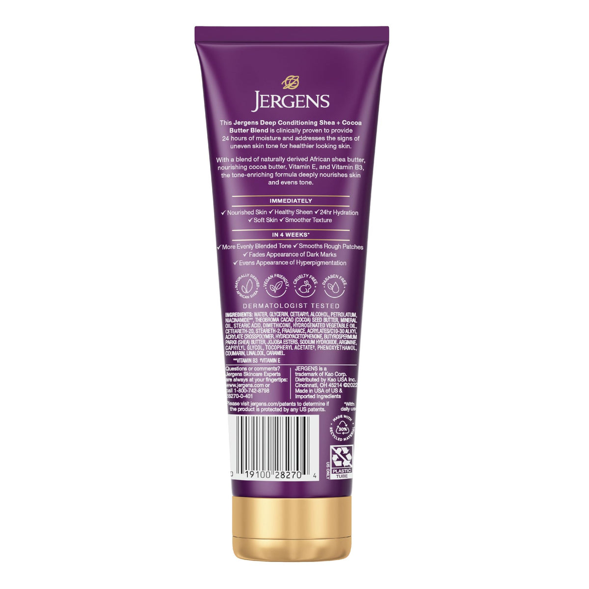 Jergens shea and cocoa whipped body butter lotion full size bottle