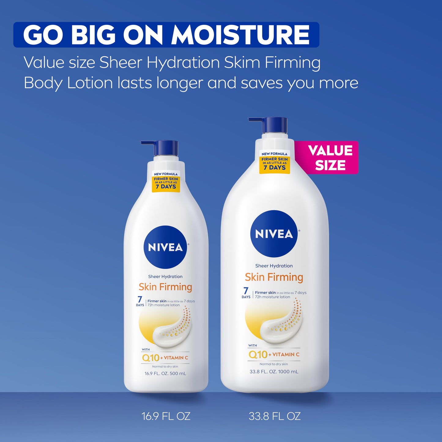 Nivea 1000 milliliter value size bottle for home use