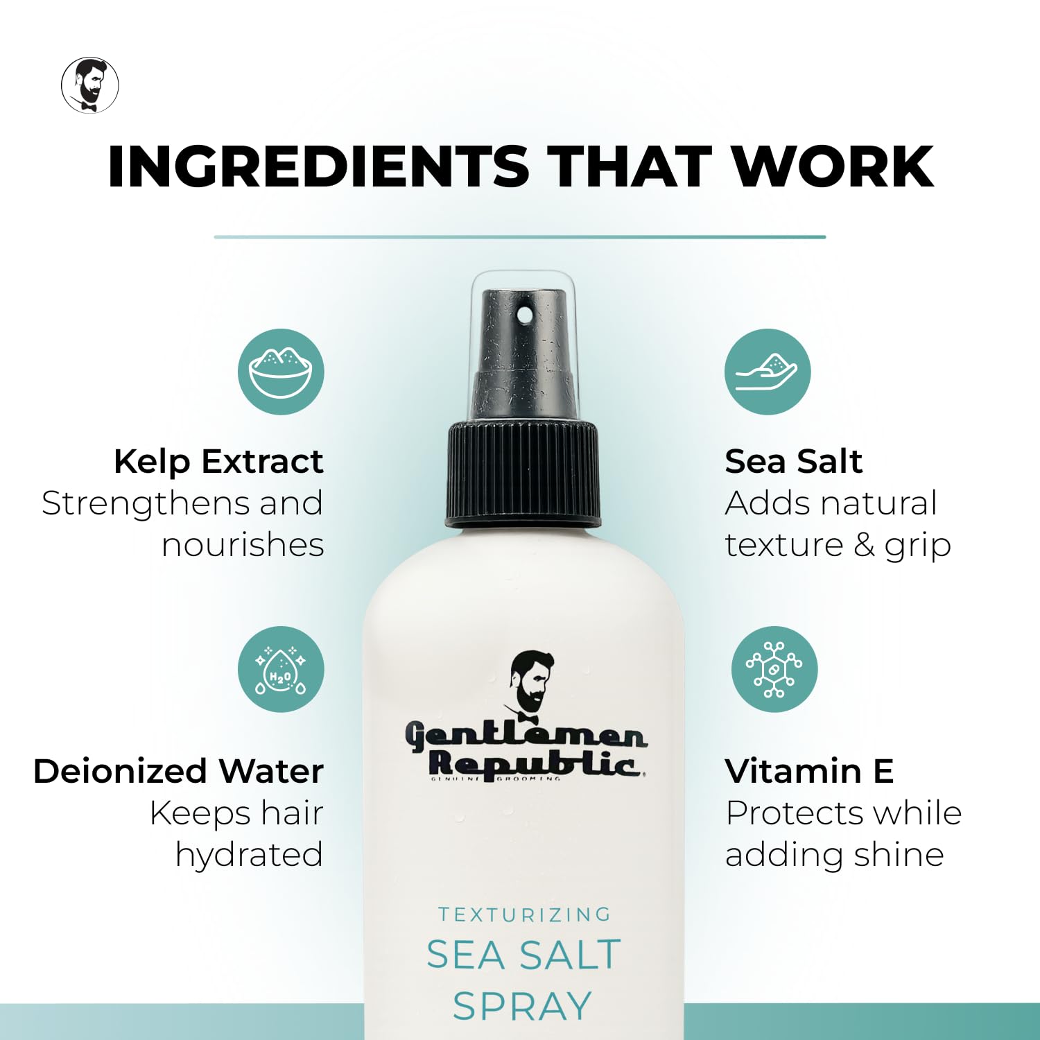 Gentlemen Republic styling spray showing fine mist nozzle mechanism