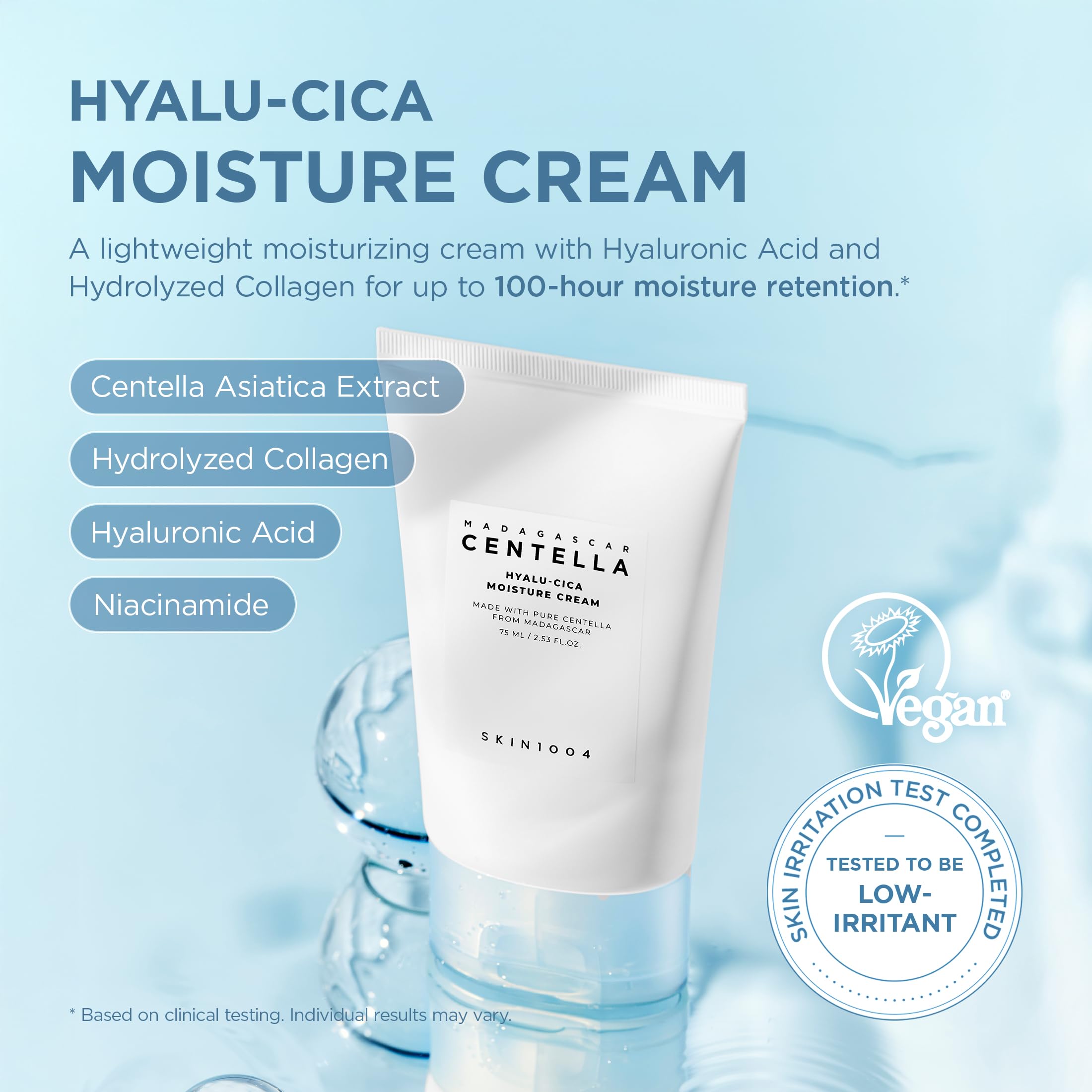 Skin1004 Hyalu-Cica face moisturizer tube packaging