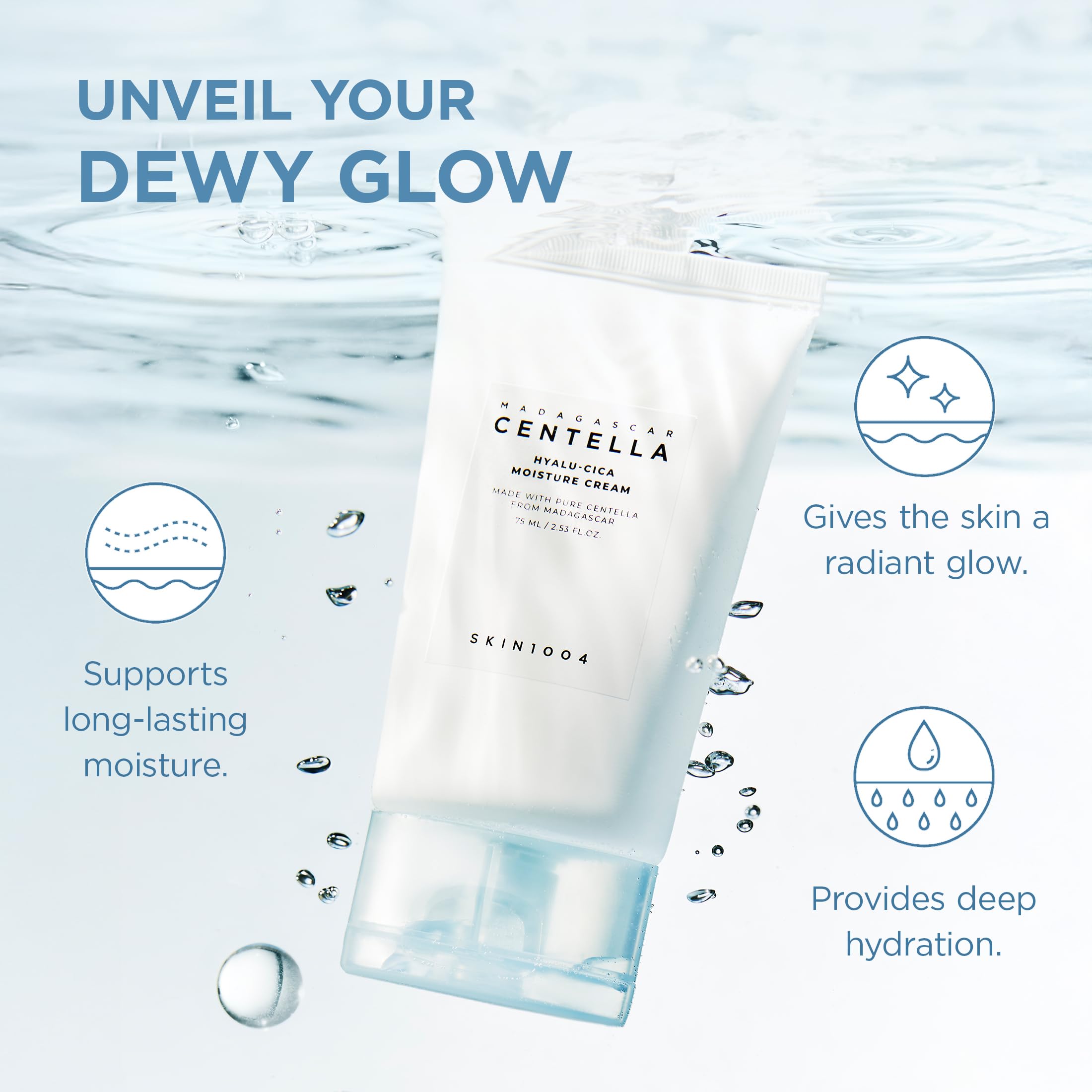 Skin1004 Hyalu-Cica cream side profile with product details