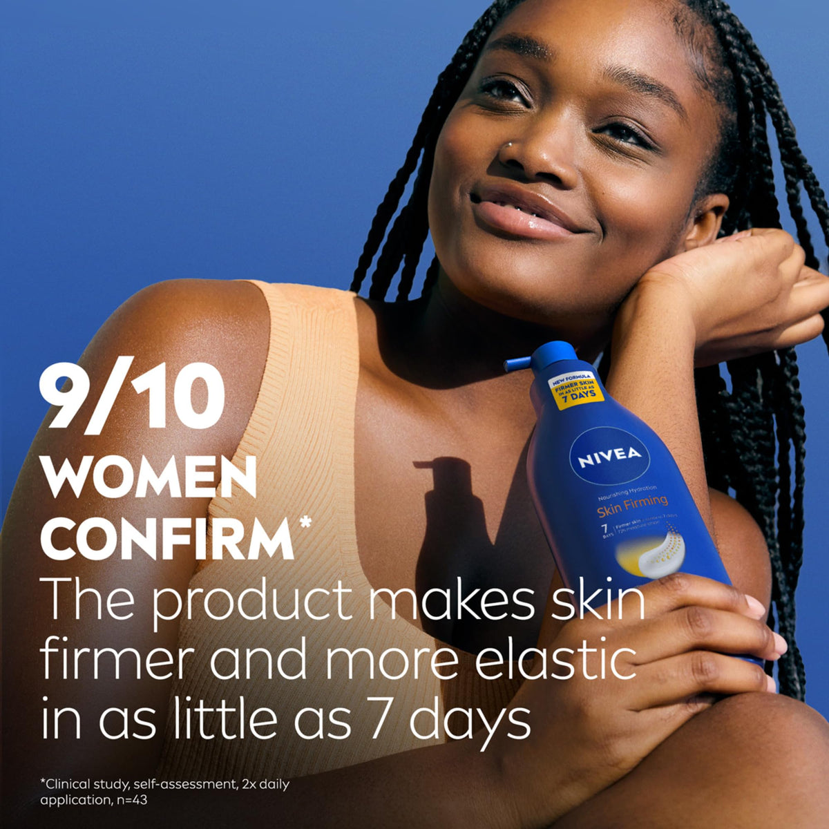 Nivea skin firming body lotion lifestyle application shot