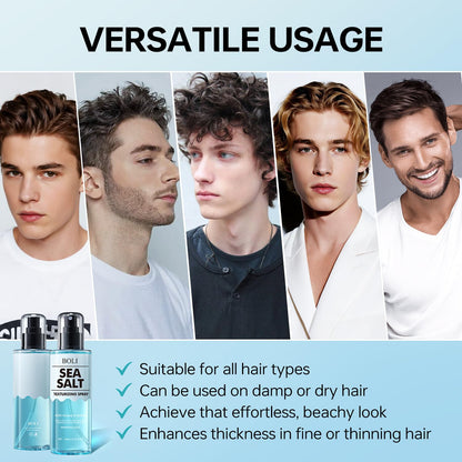 BOLI hair product styling spray angled view showing authentic branding