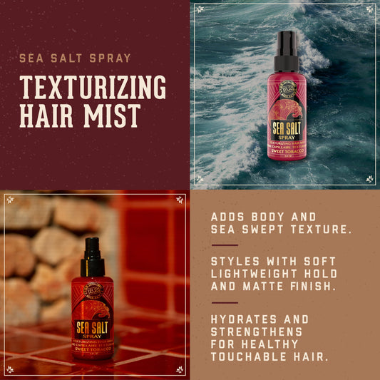 18.21 Man Made texturizing hair mist product label