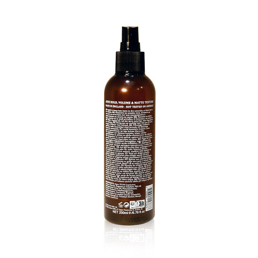 Dapper Dan matte finish hair styling spray label details