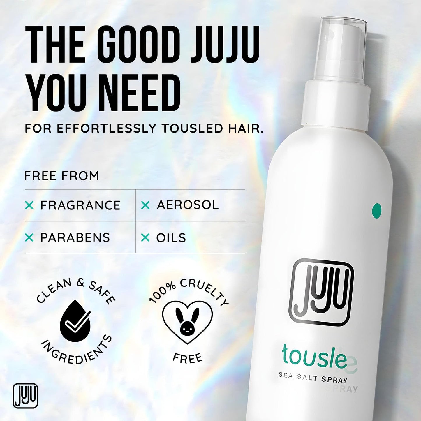 Juju Chan hair texturizer bottle with clean label