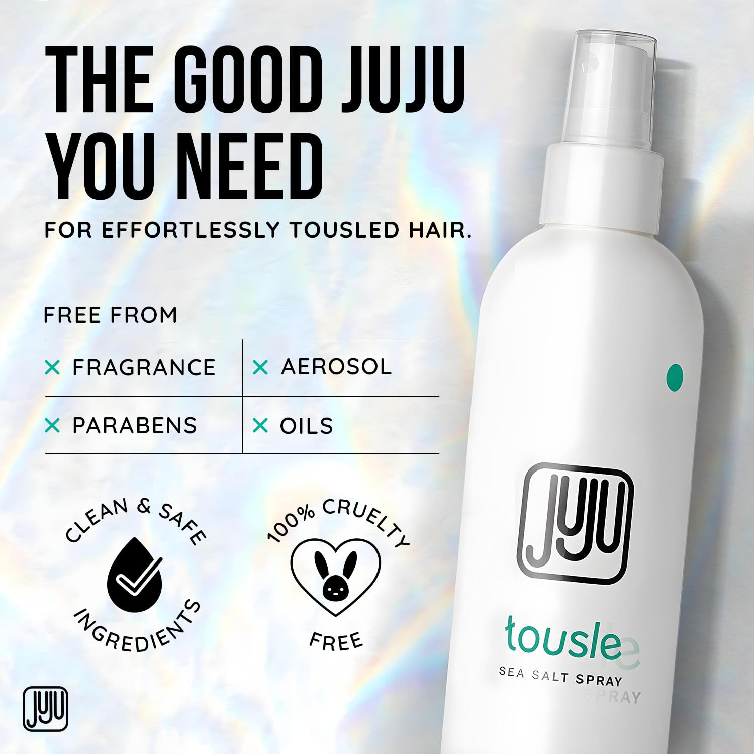 Juju Chan hair texturizer bottle with clean label