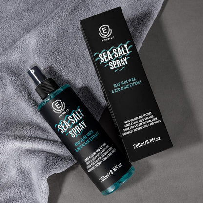 Premium matte finish sea salt mist for textured hairstyles packaging