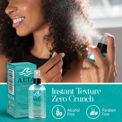 Alta texturizing and volumizing sea salt mist for beach waves style