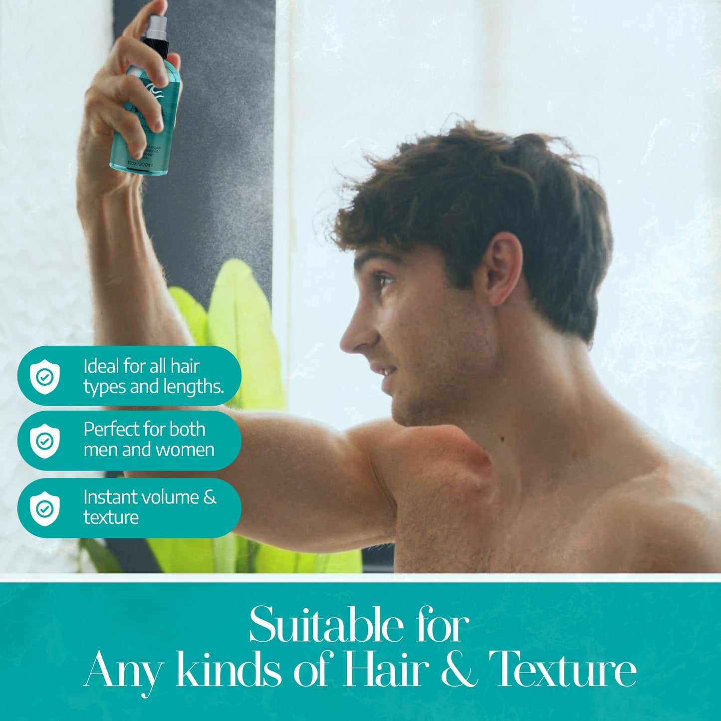 All Goods hair texturizer showing spray nozzle mechanism for even application