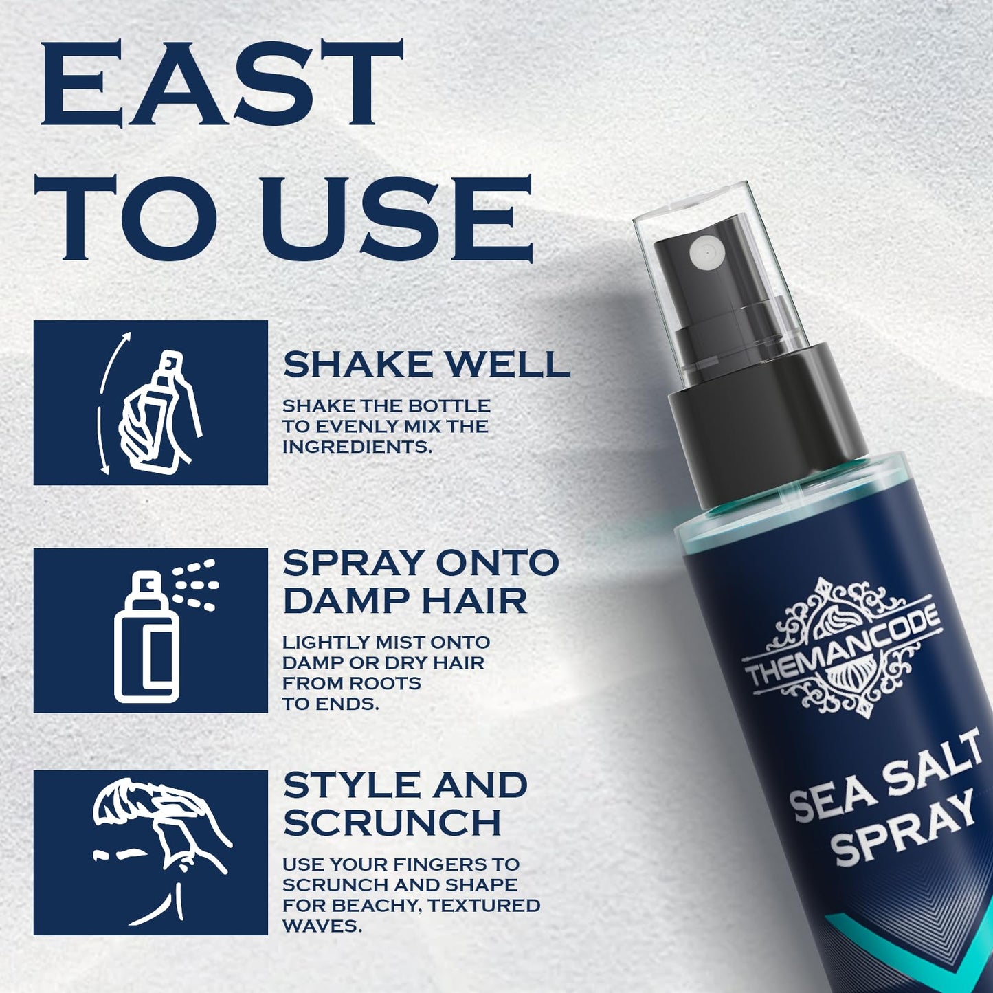 Authentic USA imported grooming spray for creating beachy waves