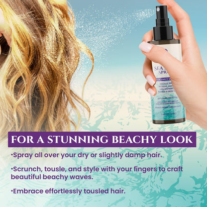 Nuva Botanicals hair spray bottle showing coconut and castor oil ingredients.