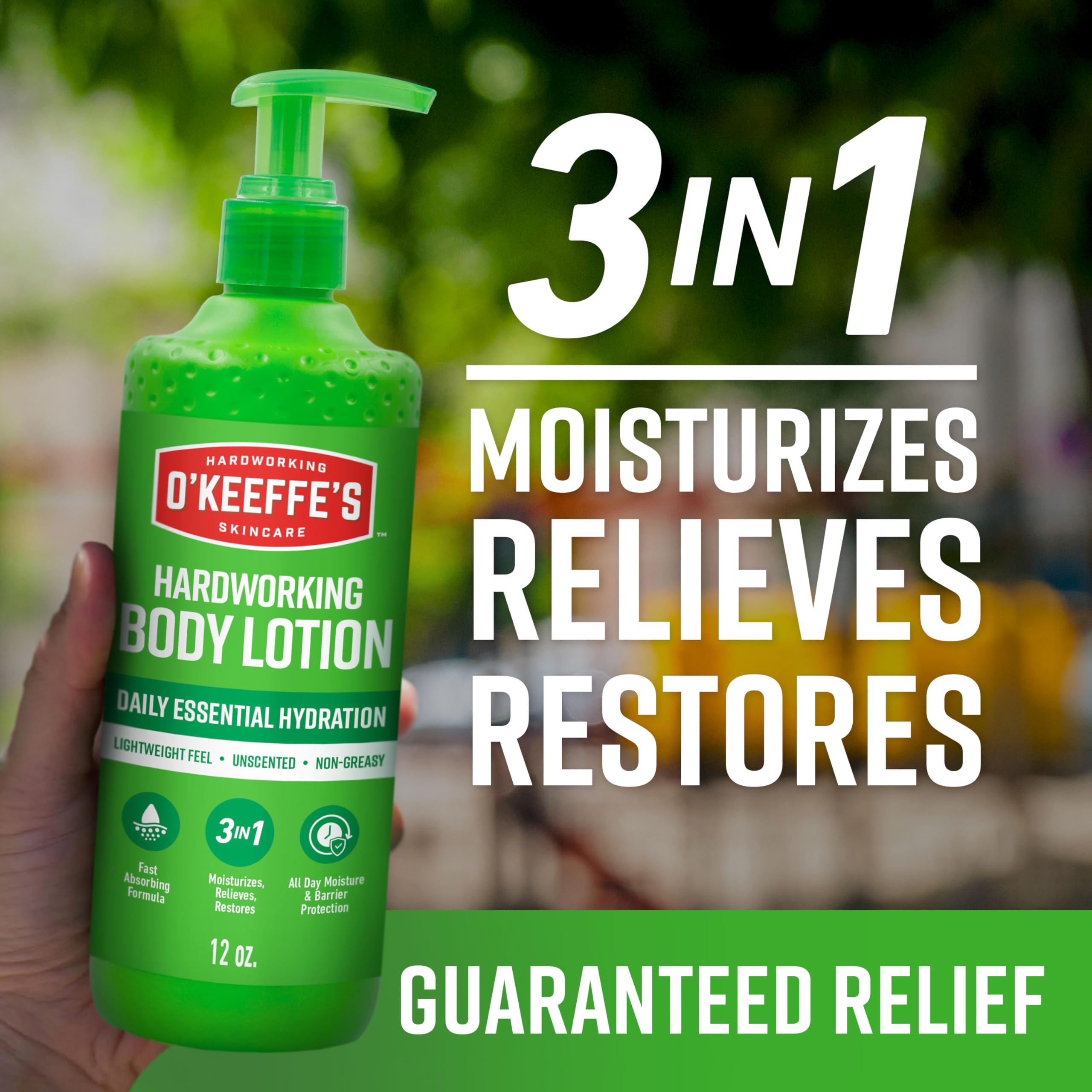Authentic USA imported O'Keeffe's hand and body moisturizer side view