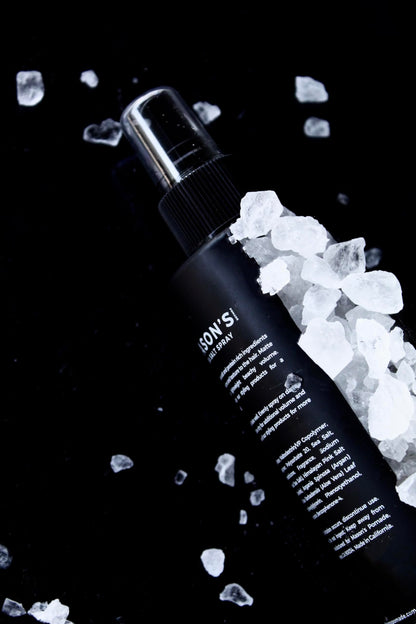 Professional hair styling with Mason's Pomade sea salt mist