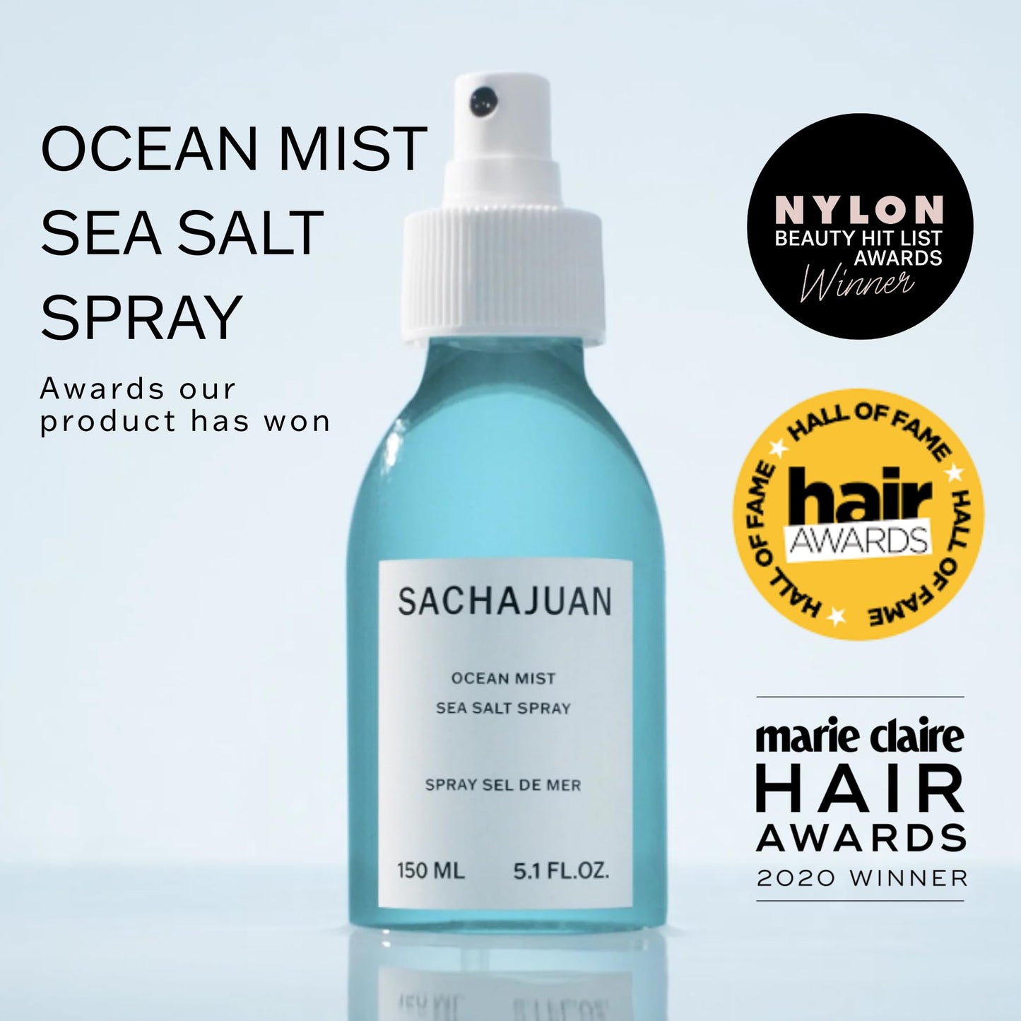 Matte finish sea salt spray for volume and grip