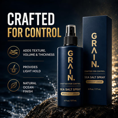 Matte finish flexible hold sea salt mist for beachy waves look